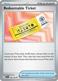 156 Redeemable Ticket